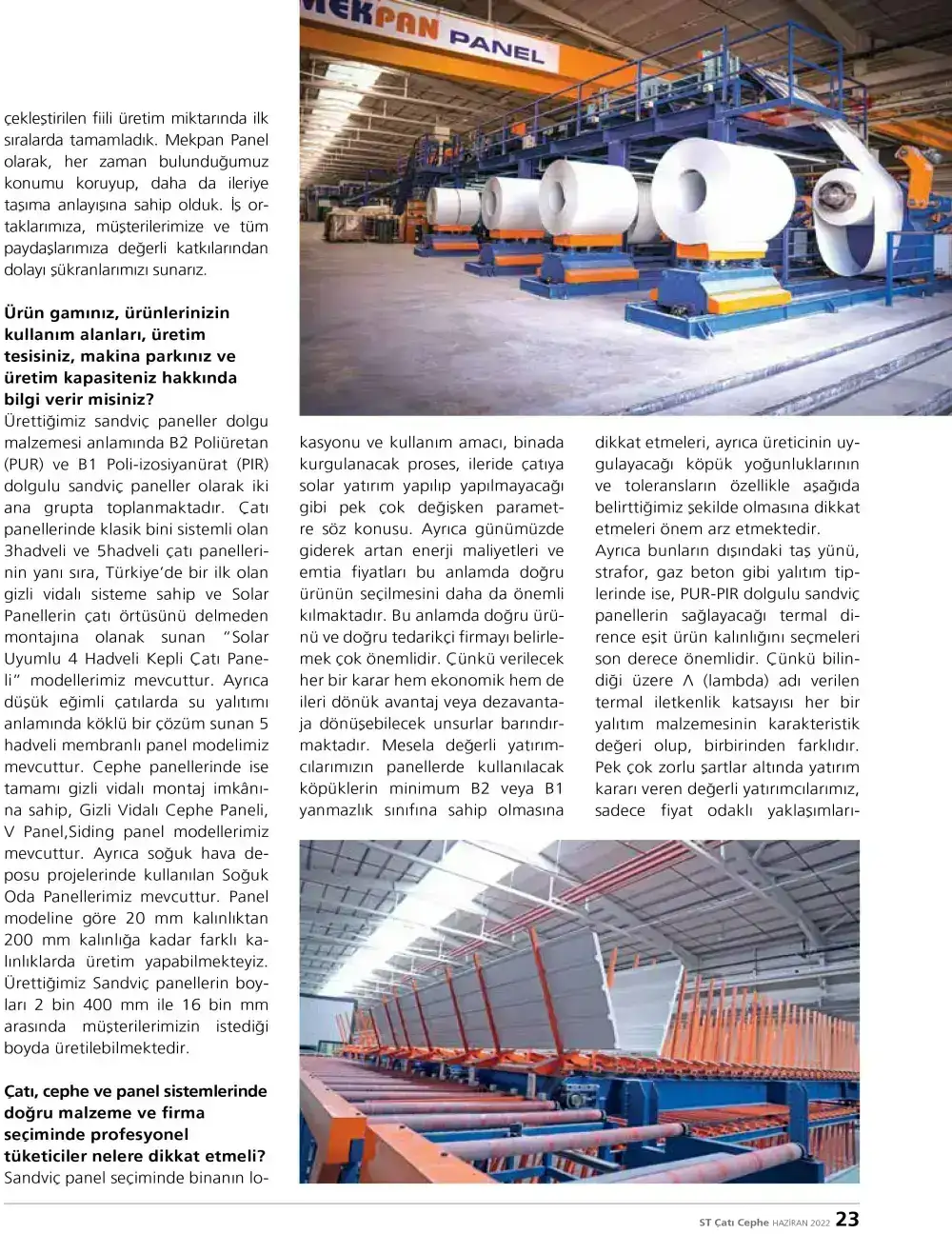 Çatı Cephe - Mekpan Panel